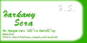 harkany sera business card